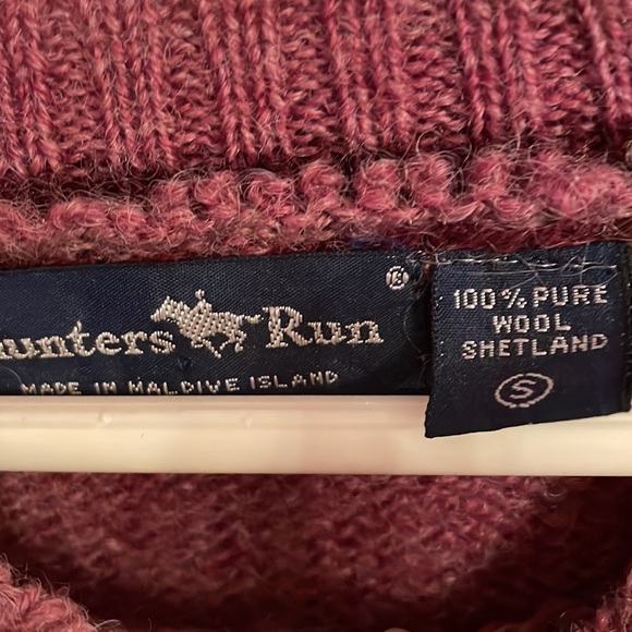 Hunters Run size small 100% pure wool Shetland sweater - Picture 3 of 4